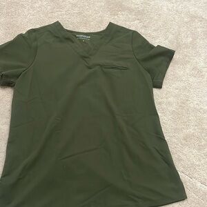 Mandala Dark Olive scrub top